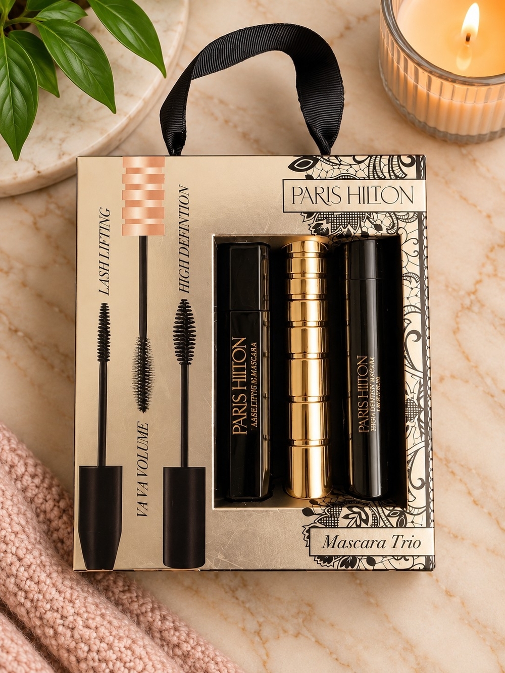 Paris Hilton Black & Gold Mascara Trio - Lash Enhancing Set